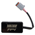 A Vance & Hines FP4 Fuelpak Tuner for many 2014-2020 Harley-Davidson bikes, featuring a gray 6-pin CAN Bus Data Port Connector, shown with branded packaging labeled in bold white and red text.