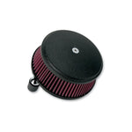 A black Big Sucker Stage 1 Air Filter Kit -Black- 1988-2020 Harley-Davidson Sportster on a white background featuring Arlen Ness with Hidden Breather Technology.