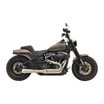 Harley-davidson softail with a Bassani Road Rage III 2-into-1 Stainless Exhaust 2018-24 FXFB/FLSL system.