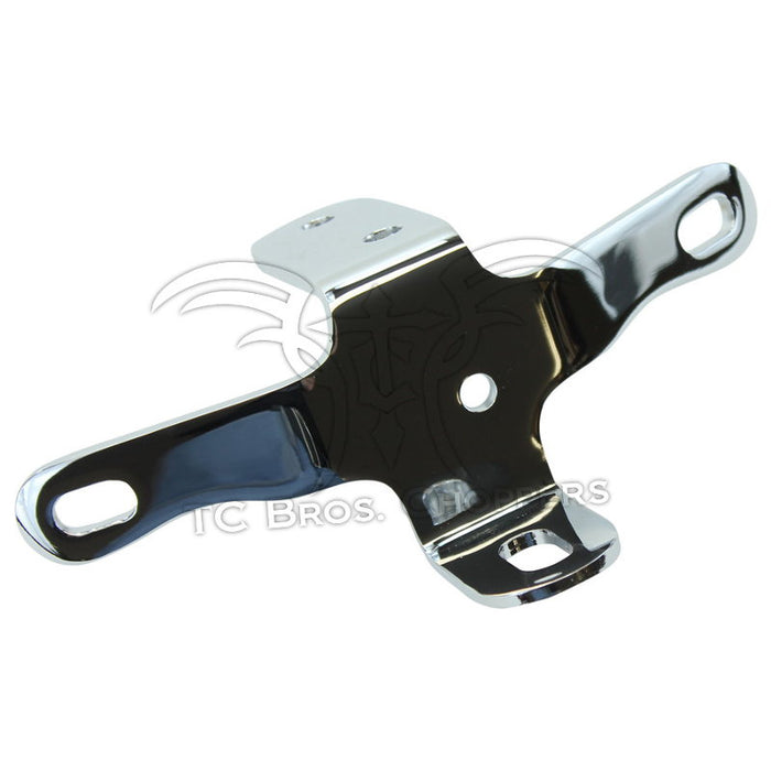 Mid-USA Top Engine Mount for Harley-Davidson Big Twin Evolution featuring a chrome engine stabilizer bracket with a black mounting plate and two side-extending arms.