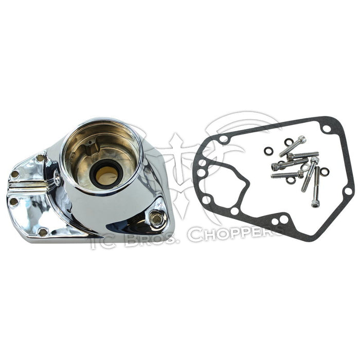 Mid-USA Cam Cover Kit for 1993-1999 Harley-Davidson Big Twin includes bolts, washers, and seals, displayed on a white background.