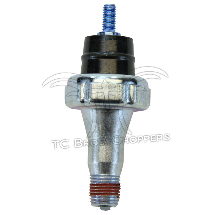 The SMP Oil Pressure Switch for 1984-1999 Harley-Davidson Big Twin by Mid-USA features threaded metal ends and a black plastic center.