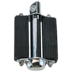 The Mid-USA Bicycle Kicker Pedal fits 1916-1962 Harley-Davidson Big Twin and Sportster models, featuring black rubber grips, a metal mounting bracket, and classic bicycle kicker pedal styling.