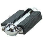 The Mid-USA Bicycle Kicker Pedal fits 1916-1962 Harley-Davidson Big Twin and Sportster models, featuring black rubber grips, a metal mounting bracket, and classic bicycle kicker pedal styling.