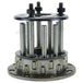 The Mid-USA Clutch Hub Assembly for 1941 to E1984 Harley-Davidson Big Twin is a metal automotive part with six bolts, cylindrical rods, and a circular base, designed specifically for Big Twin models.