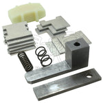 Hayden Enterprises Hayden M6 Self-Adjusting Primary Chain Tensioner for 1965-1993 Harley-Davidson Big Twin, featuring assorted metal and plastic parts including springs and plates, shown on a white background.