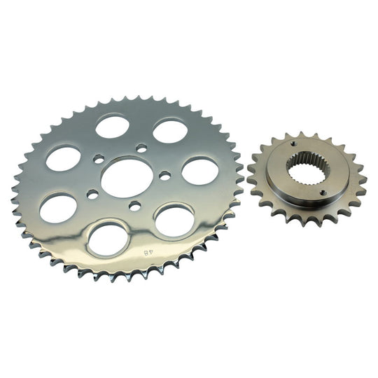 A TC Bros. Belt to Chain Conversion kit fits 2000 - 2003 XL Sportster Models (Chrome Sprocket) on a white background.