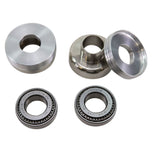 A set of Ironhead Sportster Steering Neck Cup Conversion Bearings 7/8 to 1 by TC Bros. on a white background.