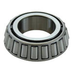 A close-up of the Mid-USA 1" Tapered Steering Neck Bearing highlights its metallic finish, cylindrical rollers, and smooth inner ring.