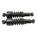 Two Burly Slammer 10.5" Shocks for Harley Davidson Dyna FXD 1991-2015 - Black on a white background.
