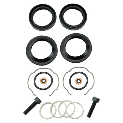 A set of Moto Iron® 39mm Fork Seal Kit Fits 39mm Narrow Glide Sportster/Dyna rubber seals for the front ends of a Harley motorcycle.