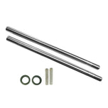 A pair of Yamaha XS650 35mm Extended Fork Tube Kit +6" (fits 1977-84) rods with a Hard Chrome Finish on a white background by TC Bros.