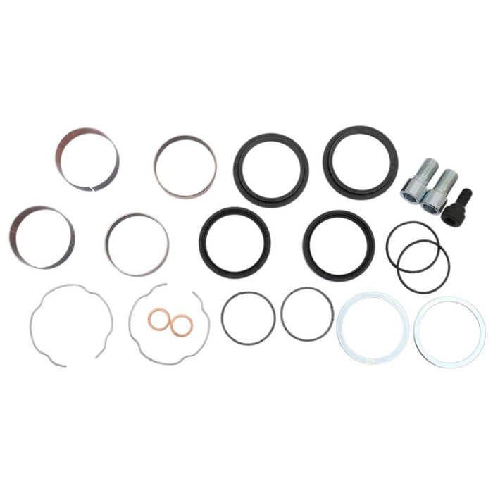 A Drag Specialties Fork Rebuild Kit With Bushings - 49mm 14-21 FLHT/FLHR/FLHX/FLTRX/FLTRU/FLTRK, 16-21 Sportster XL1200, including seals and rings for a bicycle.