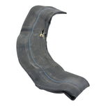 A Sedona 5.00-5.10 x 16" Inner Tube TR-6 side valve with a blue stripe and an inner tube on it.
