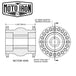 The Moto Iron® 40 spoke 21 x 2.15 Chopper Spool Wheel in chrome features a CNC-machined billet aluminum hub and multiple metal spokes, shown from the side against a white background.