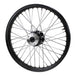 A black spoked Moto Iron® wheel on a white background.