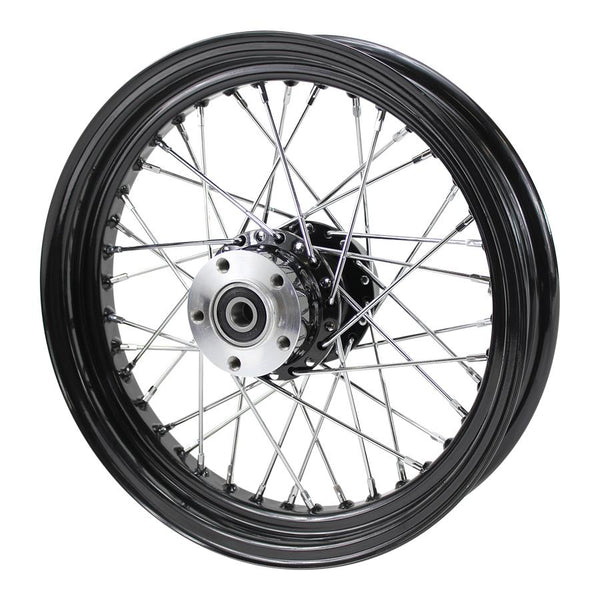 Black Rear 40 Spoke Wheel 16x3 (fits Harley FLT 00-01， FXST 00-07