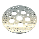 A Moto Iron® 11.5" Front Brake Rotor Harley Softail, Dyna, & Sportster 84-13 Polished (fits Moto Iron Springer) with a polished finish on a white background.