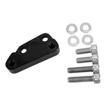 A TC Bros. black Axial Brembo Front LH bracket with bolts and screws supporting the oversized 12.6in (320mm) diameter rotor.