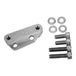 TC Bros. Axial Brembo Front RH Bracket 2008-2017 Harley 12.6in Rotor with four bolts and four washers on a white background, perfectly designed for seamless integration with Brembo calipers.