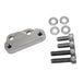 TC Bros. Axial Brembo Front RH Bracket 2008-2017 Harley 12.6in Rotor with four bolts and four washers on a white background, perfectly designed for seamless integration with Brembo calipers.