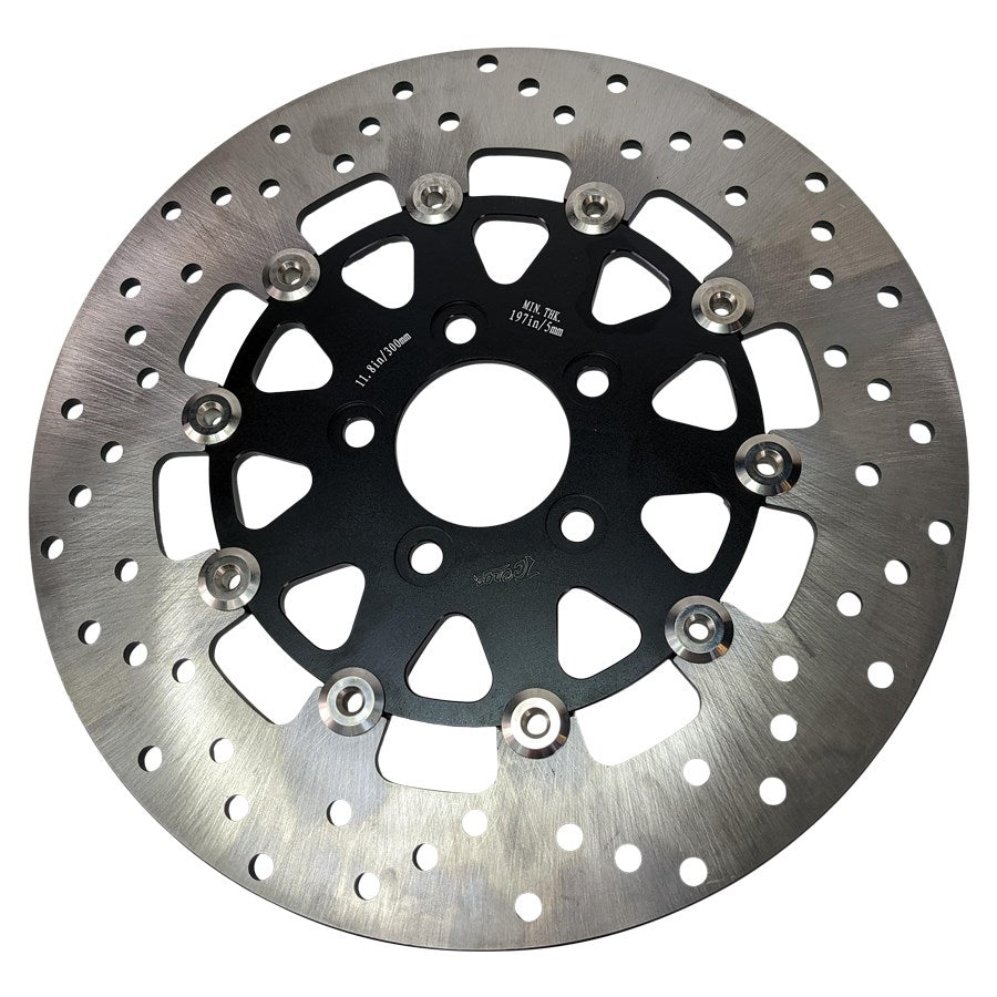 TC Bros. 11.8in Rear Floating Brake Rotor for 2008-23 Harley Touring Models