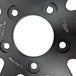 The TC Bros. 11.8" Profile Front Floating Brake Rotor for 2006-2025 Harley-Davidson features a black center with a silver, perforated, wave-patterned stainless steel surface for improved performance.