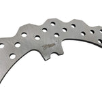 A TC Bros. 11.8in Profile™ Front Floating Brake rotor for 06-17 Harley Dyna Mag Wheels on a white background.