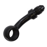 Seven metallic and black Goodridge Universal AN-Type Brake Line Fittings by Goodridge are arranged in a circle around a T-shaped fitting, ideal for brake or hydraulic systems, set against a white background.
