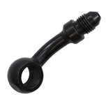 Seven metallic and black Goodridge Universal AN-Type Brake Line Fittings by Goodridge are arranged in a circle around a T-shaped fitting, ideal for brake or hydraulic systems, set against a white background.