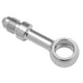 Seven metallic and black Goodridge Universal AN-Type Brake Line Fittings by Goodridge are arranged in a circle around a T-shaped fitting, ideal for brake or hydraulic systems, set against a white background.