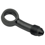 Seven metallic and black Goodridge Universal AN-Type Brake Line Fittings by Goodridge are arranged in a circle around a T-shaped fitting, ideal for brake or hydraulic systems, set against a white background.