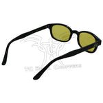 Lightweight design KD's Sunglasses-Yellow with yellow lenses.