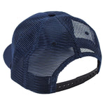 The back of a TC Bros. Ol' Pete Trucker Hat - Navy featuring an embroidered patch.