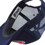 TC Bros. Ol' Pete Trucker Hat - navy, featuring an embroidered patch.