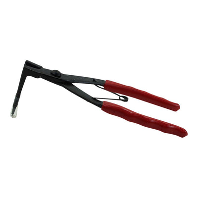 A pair of black and red Motion Pro Master Cylinder Snap-Ring Pliers on a white background.