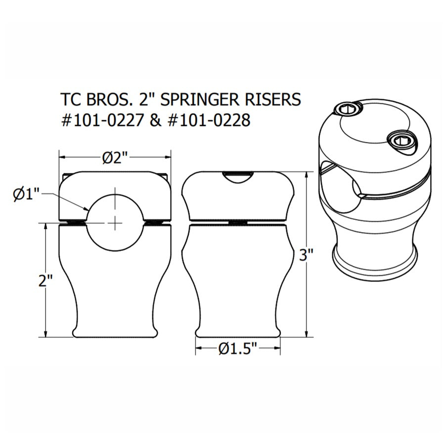 Tsp Riser TC Bros. Springer Risers for 1