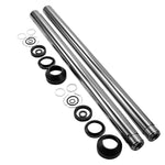 Two gold and two silver TC Bros. Fork Tube Kits for Harley-Davidson Big Twin w/41mm fork, each with seals, bushings, and rings, from TC Bros., displayed on a white background.