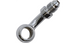 Seven metallic and black Goodridge Universal AN-Type Brake Line Fittings by Goodridge are arranged in a circle around a T-shaped fitting, ideal for brake or hydraulic systems, set against a white background.
