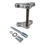 A set of TC Bros. Extra Narrow Triple Tree Set for 2008-2022 Harley Davidson Sportster triple trees for a motorcycle.