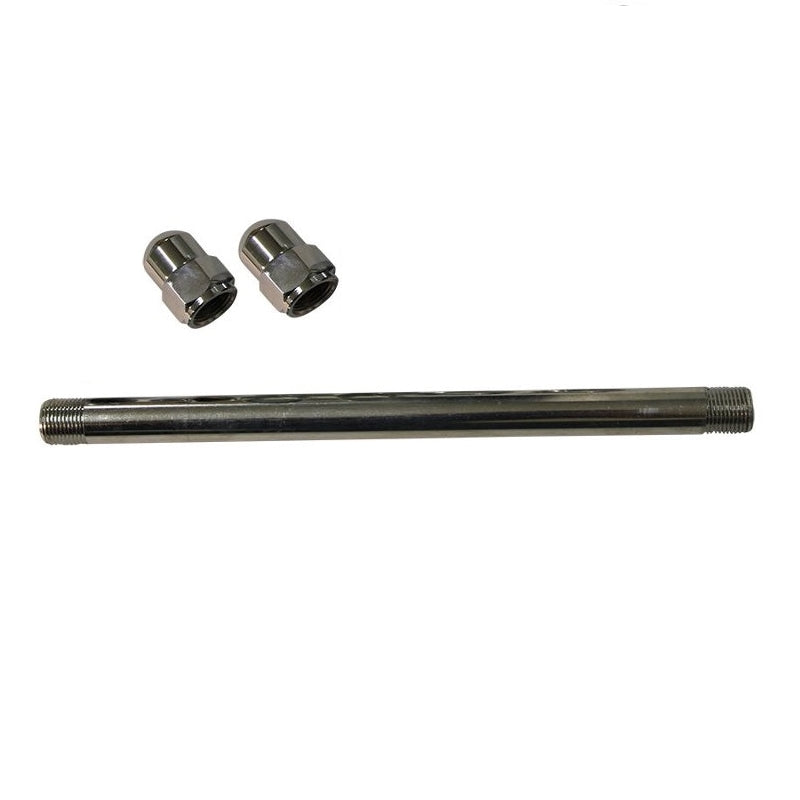 A pair of Moto Iron Springer Axle & Nuts Set - 3/4" diameter rods and nuts on a white background.