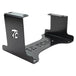 A black metal TC Bros. Harley Big Twin Engine Stand bracket with the word tc on it.