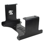 TC Bros. Harley Big Twin Engine Stand (1936-1999, except Twin Cam) features a black metal bracket with "TC BROS" cutout and logo, providing sturdy support for mechanical assemblies. Brand: TC Bros.