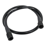 Two Goodridge Universal AN-Type Brake Lines—one silver, one black—with stainless steel braided hoses and threaded connectors are coiled together on a white background, suitable for hydraulic and brake fluid applications.