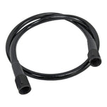 Two Goodridge Universal AN-Type Brake Lines—one silver, one black—with stainless steel braided hoses and threaded connectors are coiled together on a white background, suitable for hydraulic and brake fluid applications.