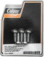 A package of four Colony Machine screws for a motorcycle.