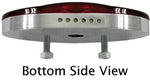 A bottom side view of a Mid-USA LED Thin Cateye Tail Light with a thin design and LED bulbs.
