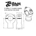 Two shiny chrome-plated rod end bearings with swivel joints and screw adjustments, perfect for coupling with TC Bros. 2" Classic Stainless Risers for 1" Diameter Handlebars on 1" Diameter Handlebars by TC Bros.