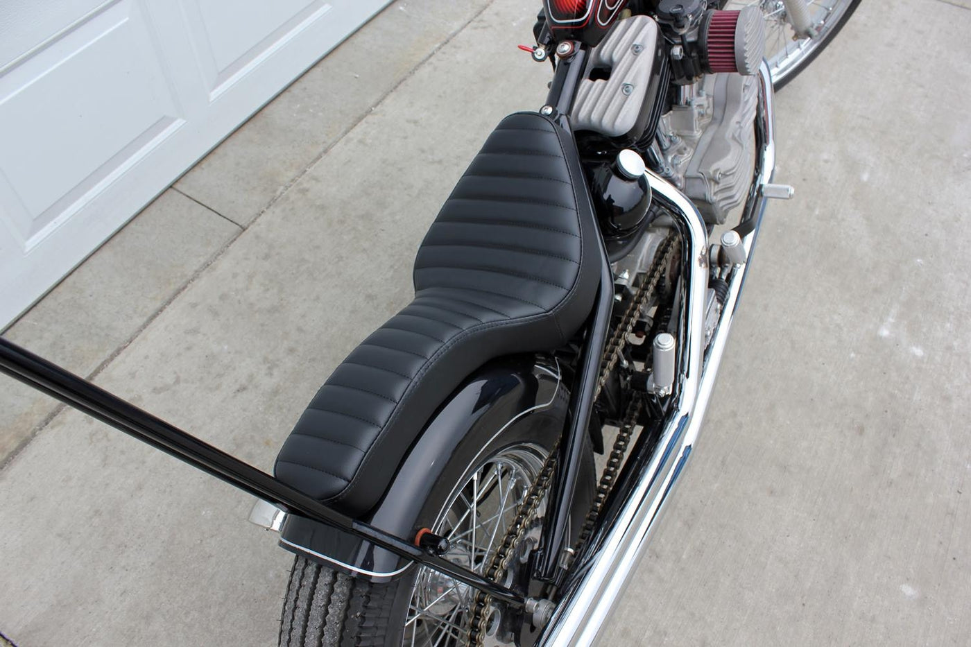 TC Bros. Hardtail Rigid Cobra Seat Black Pleated
