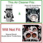 This TC Bros. Ripple Polished Air Cleaner HD CV Carbs & EFI fits stock HD motorcycle carburetor.